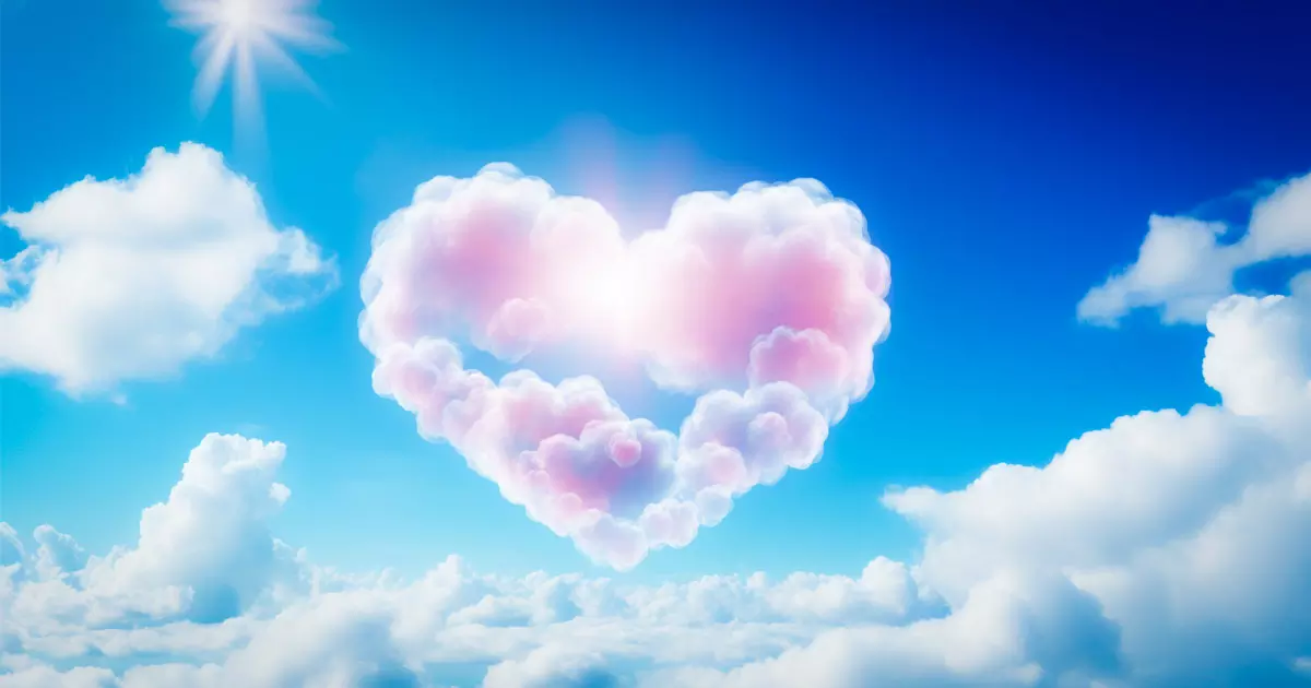 Herzen Wolke im Himmel